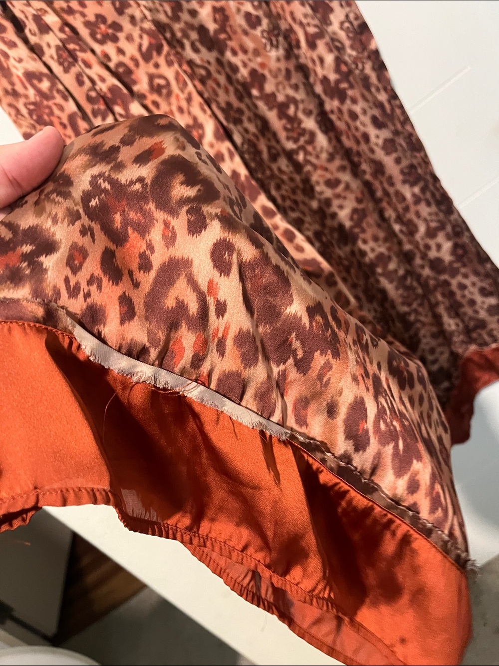 Free People Intimately Free Dreamy Days Leopard Print Wide-Leg Satin Pants - Picture 5 of 16